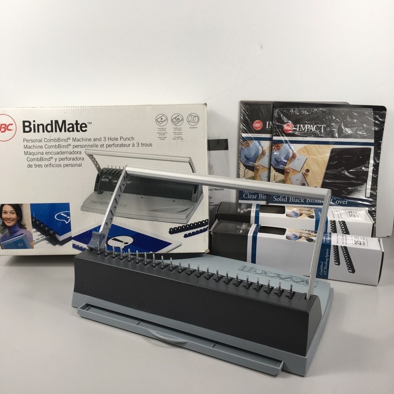 GBC BindMate Personal CombBind Machine #7706170 Hole Punch Binding Covers Spines