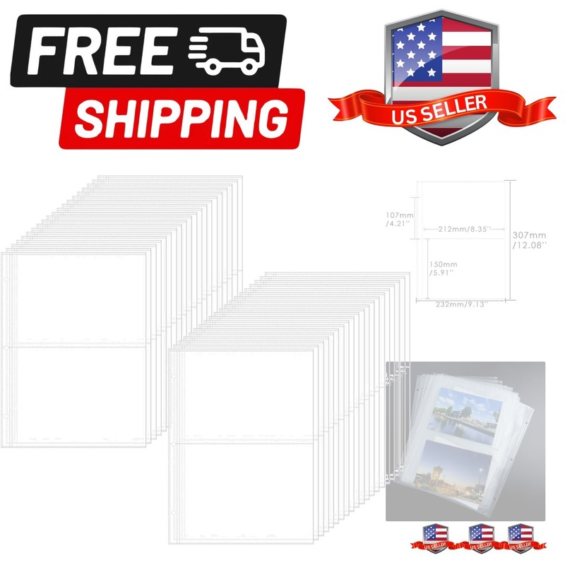 40 Sheets Sheet Protector Clear Page Protectors A4 Paper Protector Sheets for…