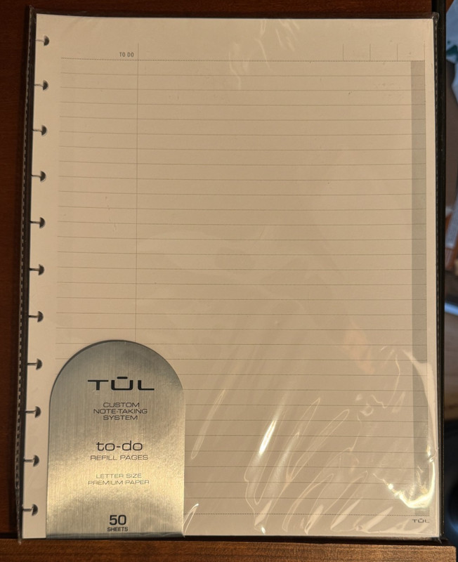 TUL Custom Note-Taking System - choose TO DO, MARGIN, NARROW RULED Refill Pages