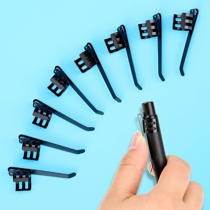 20 Pcs Metal Snap In Pencil Clips Slide On Pen Holder for Shirt Pocket Office gallery