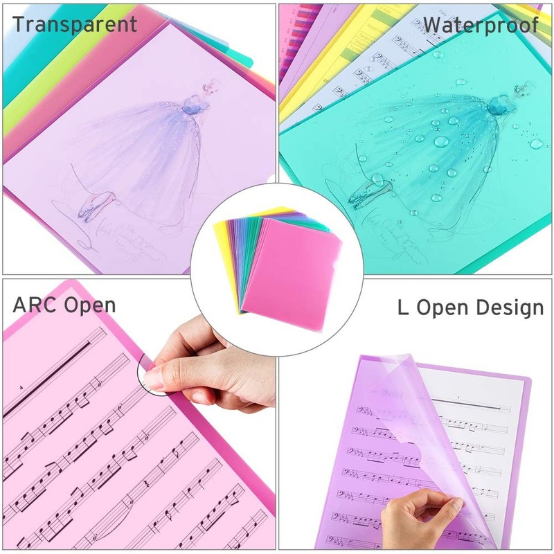 25 Pk Clear Plastic Document Folder Project Pockets, Poly Jacket Sleeves Folders gallery