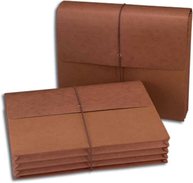 Redrope Expanding File Wallet, Flap and Cord Closure, 3-1/2" Expansion, Letter S