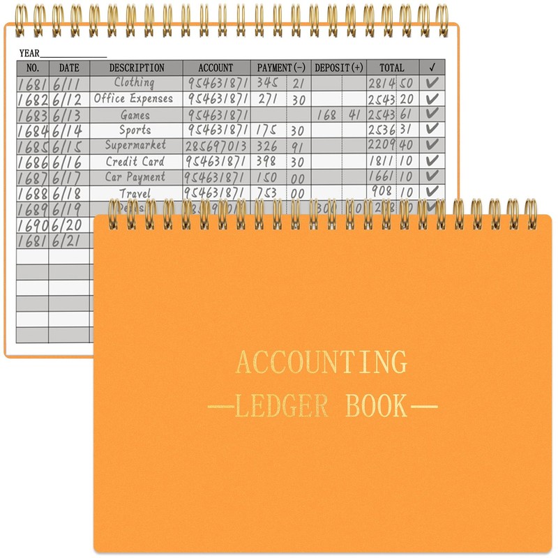 Accounting Ledger Book A5 Horizontal Ledger Books for Small Business Bookkeeping