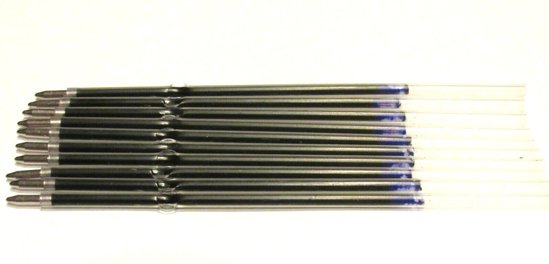 10 UNIVERSAL STICK BLACK BALLPOINT REFILLS-FIT BIC CLIC BALLPOINT PEN