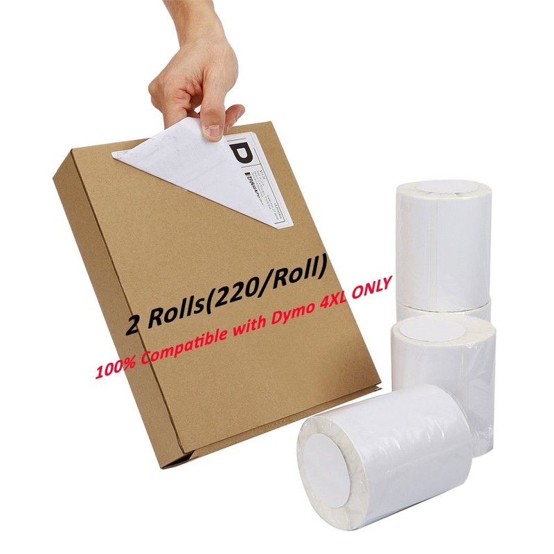 2 Rolls Thermal Shipping Postage Labels Dymo 1744907 Compatible 4"x6" for 4XL