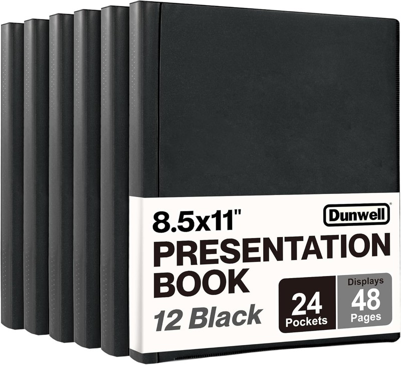 Customizable 24-Pocket Binder Set - Perfect for Photos and Projects, 12 Pack gallery
