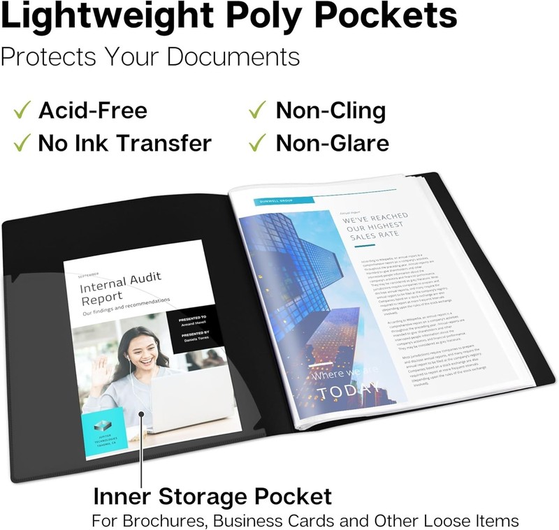 Customizable 24-Pocket Binder Set - Perfect for Photos and Projects, 12 Pack gallery