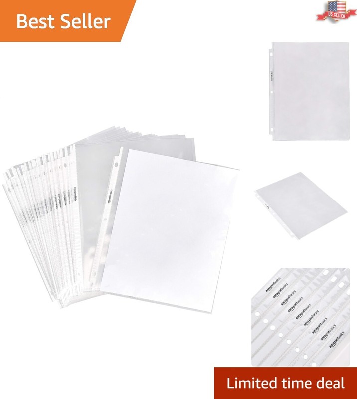 Large 2000-Count Clear Polypropylene Sheet Protectors for Easy Document Storage