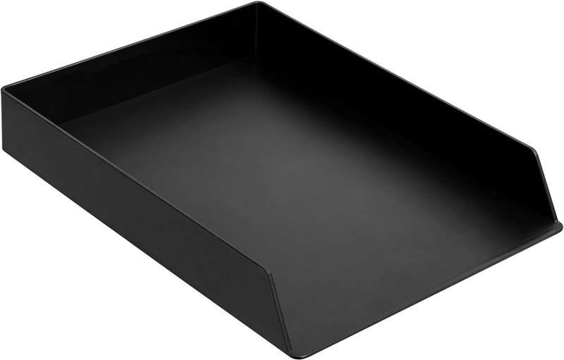 Amazon Basics Rectangular Plastic Desk Organizer, Letter Size Tray, 2-Pack, 9.7 gallery