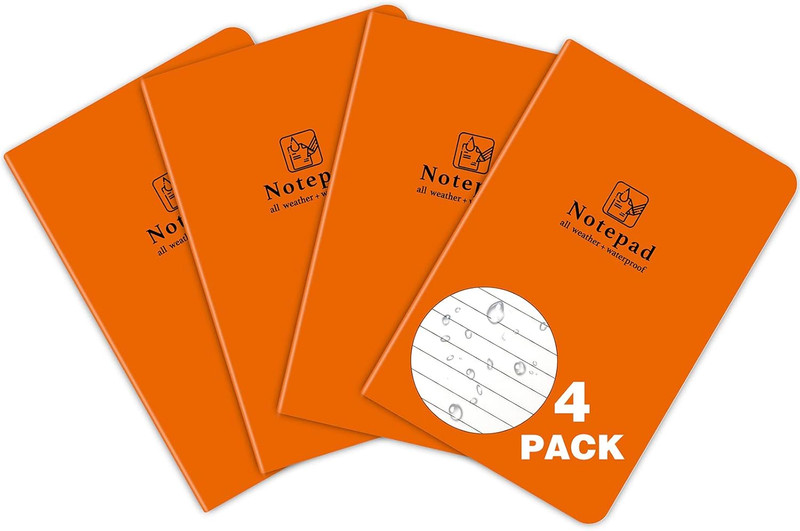 4 Pack Waterproof Tearproof Notepad 5.3X3.6 Inch Pocket Size 24 Sheets gallery