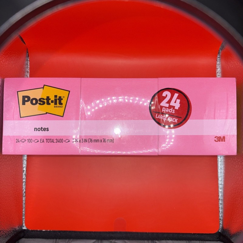 Post-it Notes Assorted Bright Colors Sticky Notes - 3" x 3" - Total 2400 Sheets