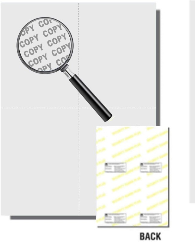 Secure Bus Form Paper w Vrt & Hrz Perfs, Off-White 24lb, 8.5″x 11″ -2,500 Sheets