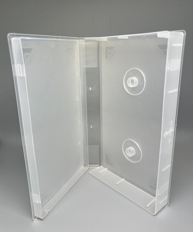 2 PCS CLEAR VHS CASE VIDEO BOX LIBRARY CASE WITH HUB, FULL SLEEVE, PSV14HUB