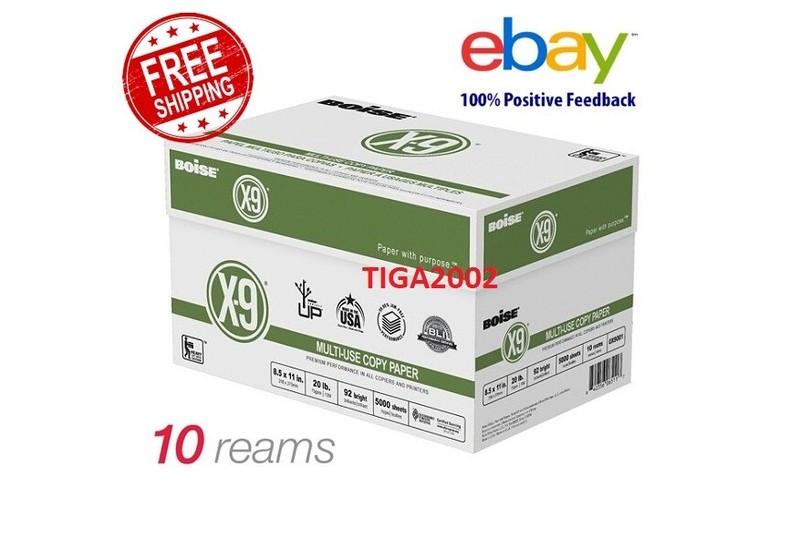 *NEW* Case Copy Printer Printing Paper 8 1/2 x 11 Letter Size 10 Reams 5000 Shts gallery
