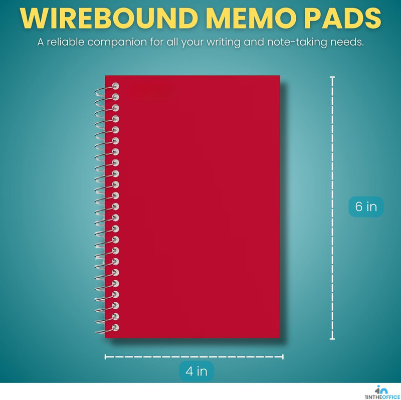 Notepads 4X6 College Ruled, Assorted Colors, 50 Sheets/Pad, 5 Pack gallery