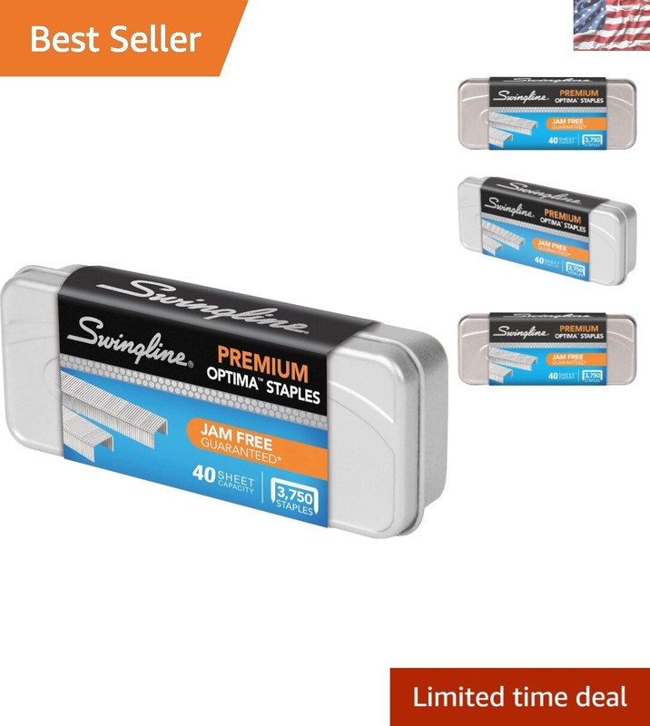 Precision Optima Staples, 1/4″ Length, Jam-Free, 3,750 Count for All Staplers