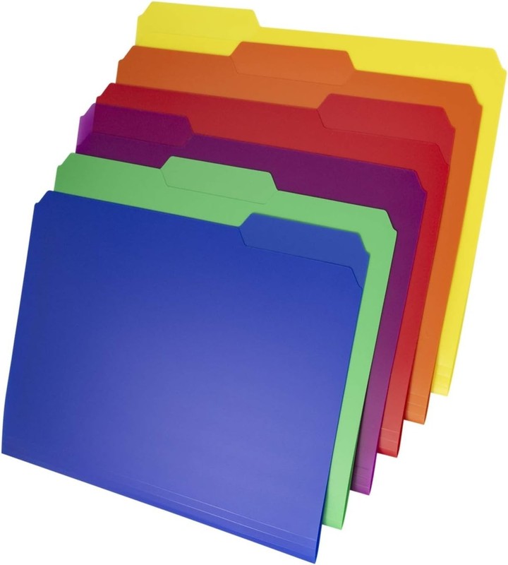 Durable Acid-Free Poly File Folders Set of 6 - Color-Coded Document Organizers gallery