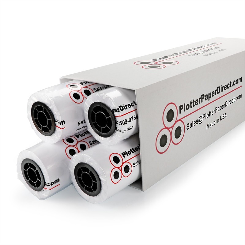 PlotterPaperDirect Paper Rolls, 36” x 150′ (4 Pack), 20 lb Uncoated on 2” Core