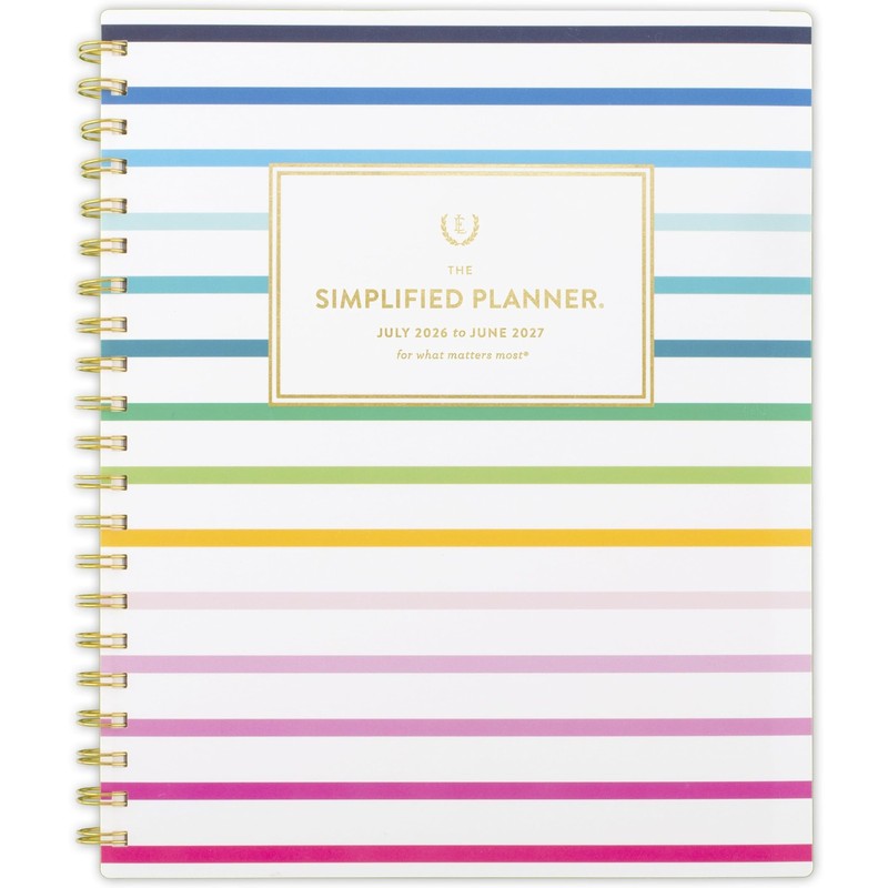 Planner 2026-2027 Weekly & Monthly Academic 12-Month July-June, 8-1/2″ x 11″,…