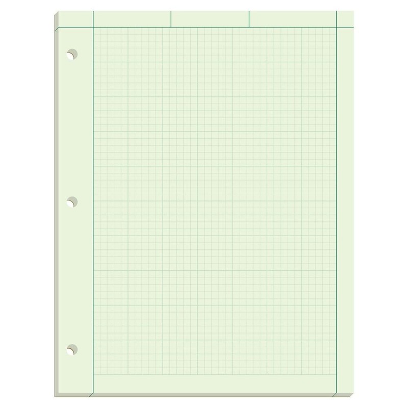TOPS Engineering Computation Pad, 8-1/2″ x 11″, Glue Top, 5 x 5 Graph Rule on…