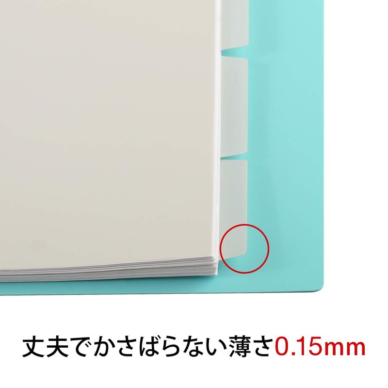 PLUS Index Tabs, A4, 2-hole, Removable Labels, Unprinted, 5 Tabs x 3 (30 sheets gallery