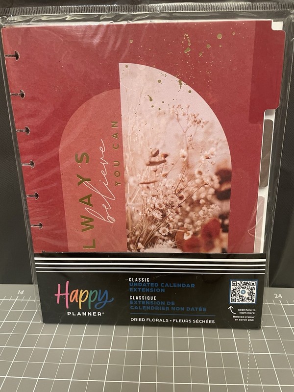 Happy Planner Undated Daily Calendar Extension Dried Florals Theme 282pcs
