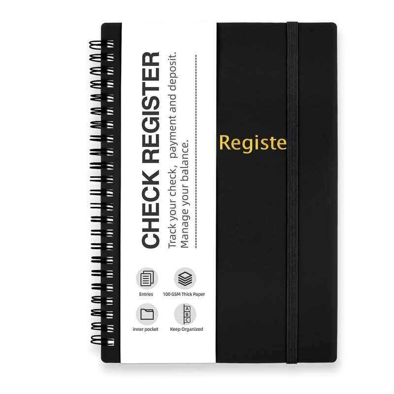 Check Registers for Personal Checkbook, Double Spiral Check Register Book, Bu...