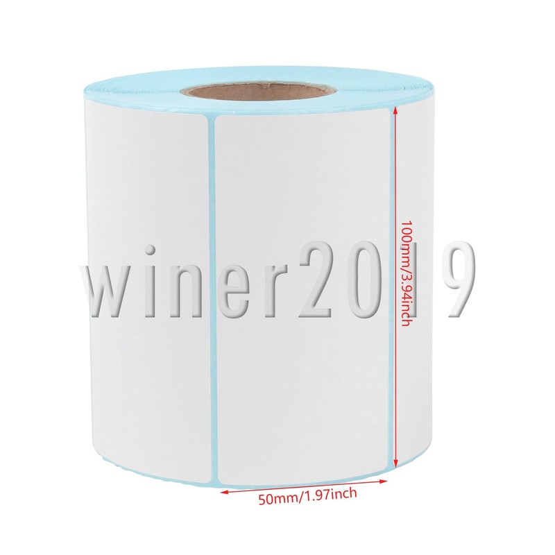 1000 Pcs / a Roll White Rectangle Direct Thermal Labels for Shipping 3.94"x1.97" gallery