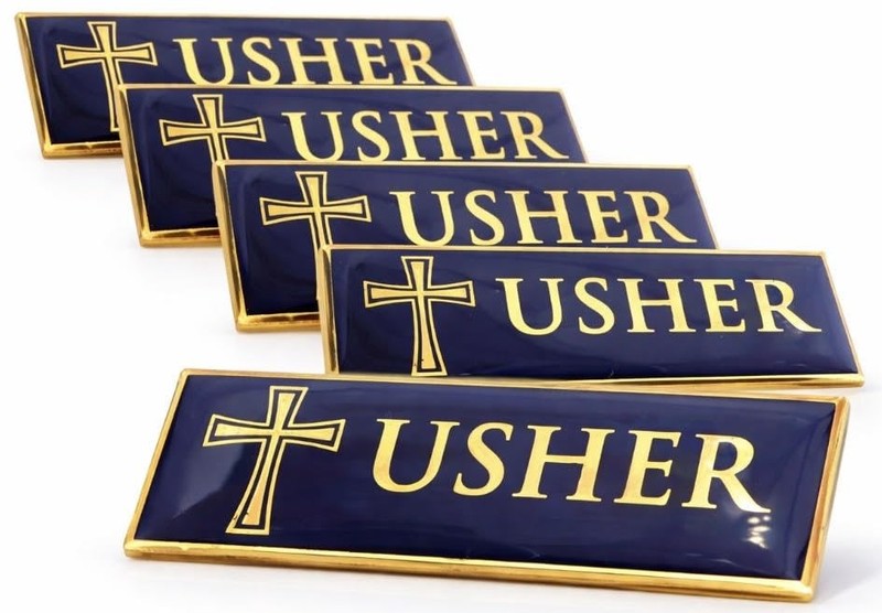Usher Pin Church Service Badge Accessory Magnetic Lapel Identification 6 PCS