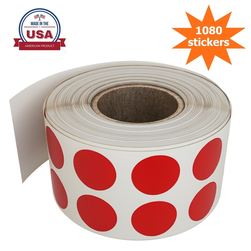 Circle Rolls Dot Stickers Color Coded Rounded Labels 13 mm 0.50 Inch 1080 Pack gallery