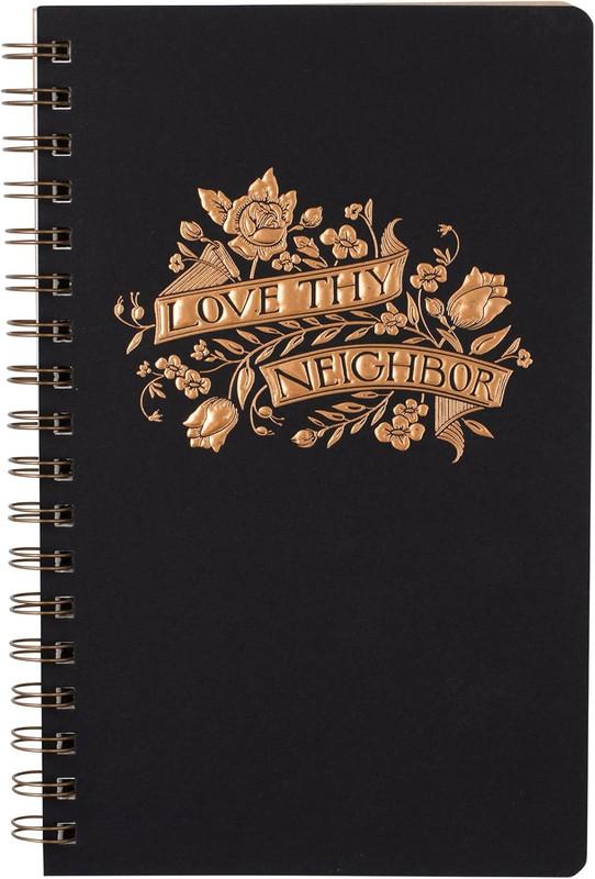 Studio Signature Paperback Spiral Journal, “NEIGHBOR”, 6″ X 9.5″, 160 Pages, Mem