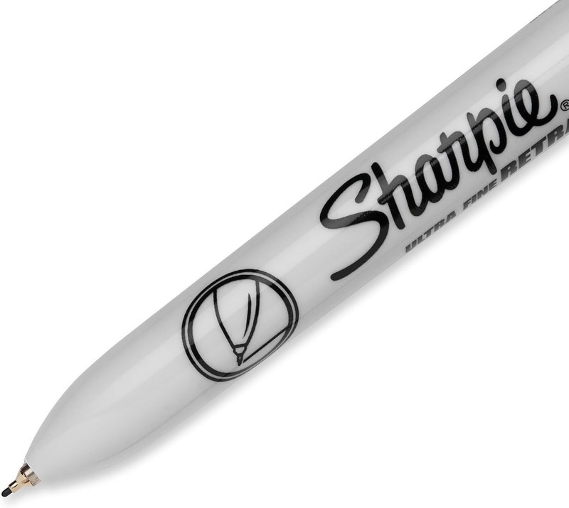 Sharpie Retractable Permanent Markers, Ultra Fine Point, Black, 3 Count gallery