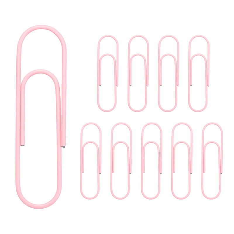 4 Inch Large Paper Clip, 10Pcs Big Paper Clip Metal Giant, Light Pink