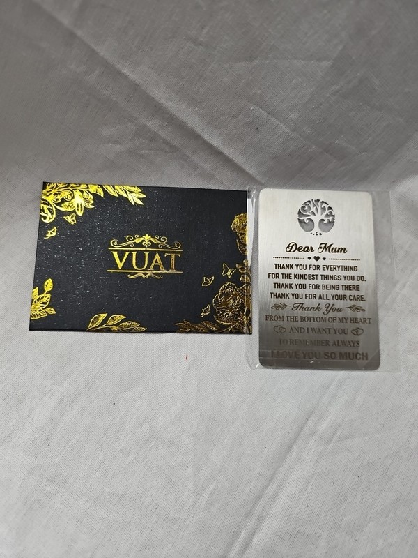 Engraved Thank You Note Insert Wallet Card Sentimental Keepsake Gift for Mum
