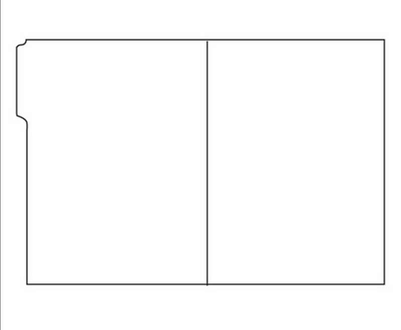 Printable L-Tab File Folder (8.5″x12″) 1-UP D-Cut 12″x18″ Wh 80lb Paper-100 Shts