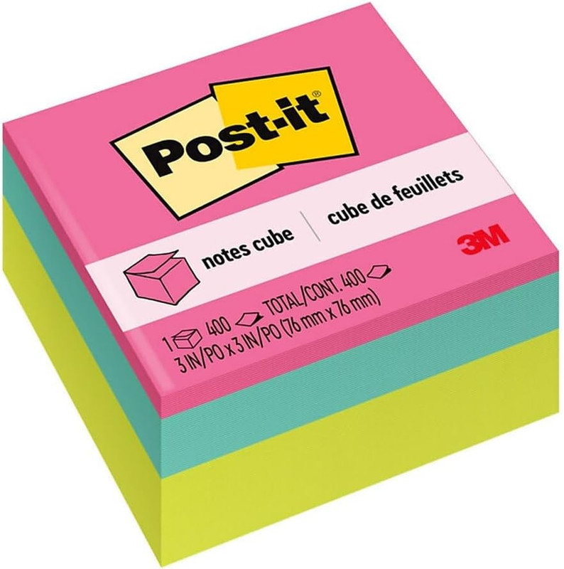 ® Notes Cube, 400 Total Notes, 3" X 3", Bright Colors gallery