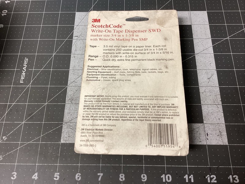 3M SLW ScotchCode Write-On Dispenser 3/4 IN X 1-3/8 IN W/Marking Pen (LXE14V) gallery