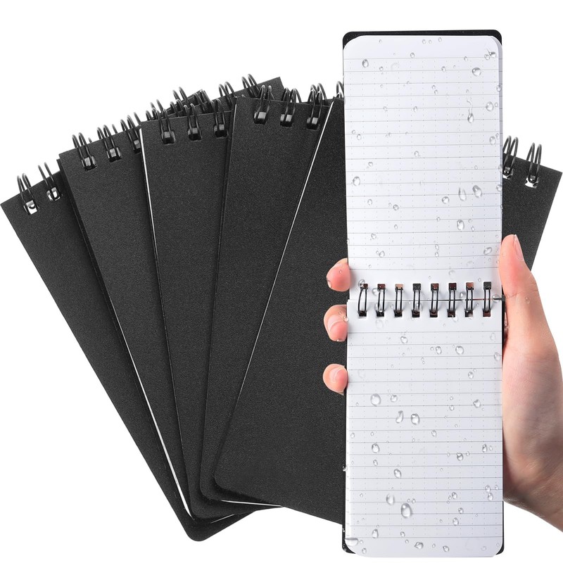 6 Pcs Waterproof Notebook Graph 3″ x 5″ All Weather Pocket Notepads Police No…