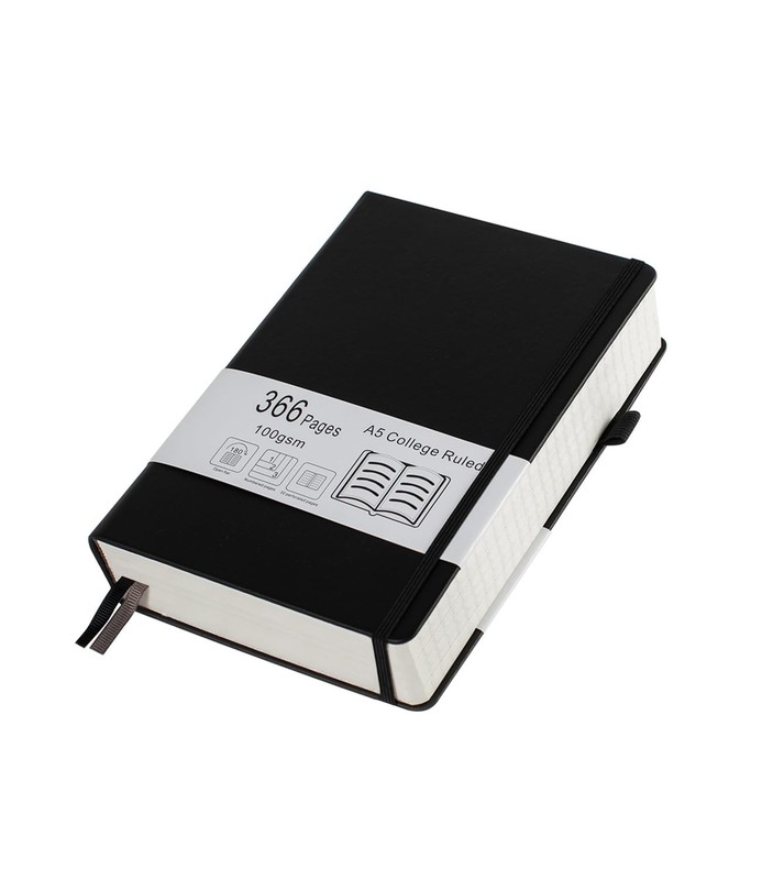 Thick College Ruled Notebook with 366 Numbered Pages, A5 Journals for Writing…