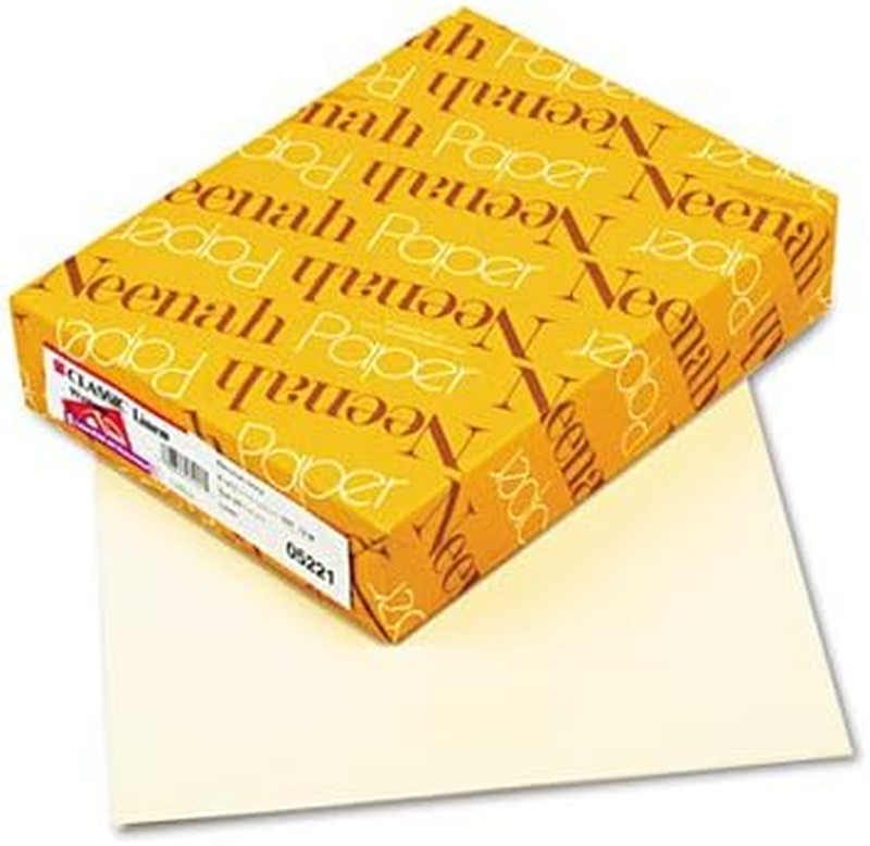 Classic Linen Stationery Writing Paper, 24lb, 8-1/2 x 11, Baronial Ivory, 500/Rm