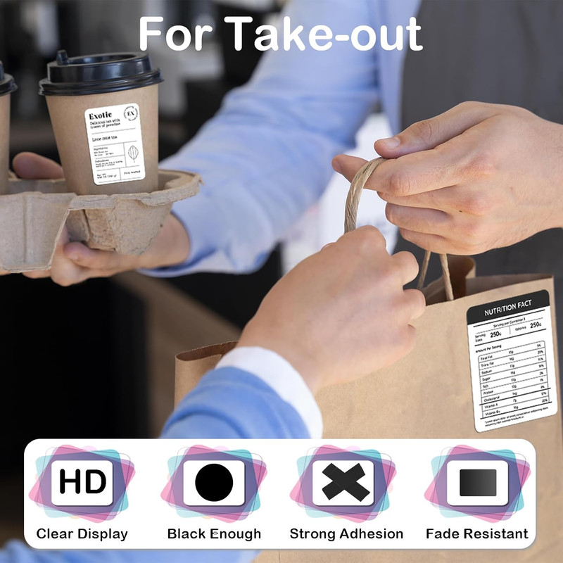 Thermal Labels Compatible for Supvan T50M Pro, Phomemo M110, Label Maker Tape Re gallery
