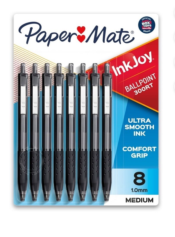 Paper Mate Inkjoy 300RT Retractable Ballpoint Pens, Medium Point (1,0 Mm), Black