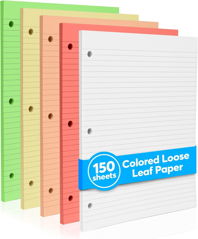 Colored Notebook Paper – 8.5 X 11, 150 Sheets – Thick 80 Gsm College Ruled Color gallery