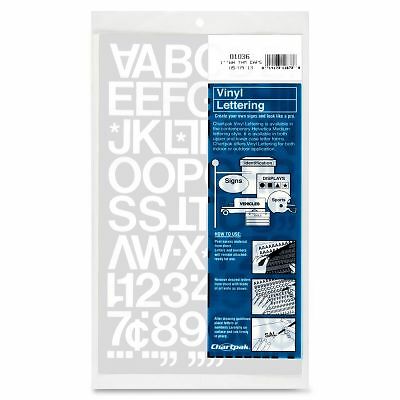 Chartpak (01036) Vinyl Stick-on Numbers / Cap Letters, 1-Inch, White – 1 PACK