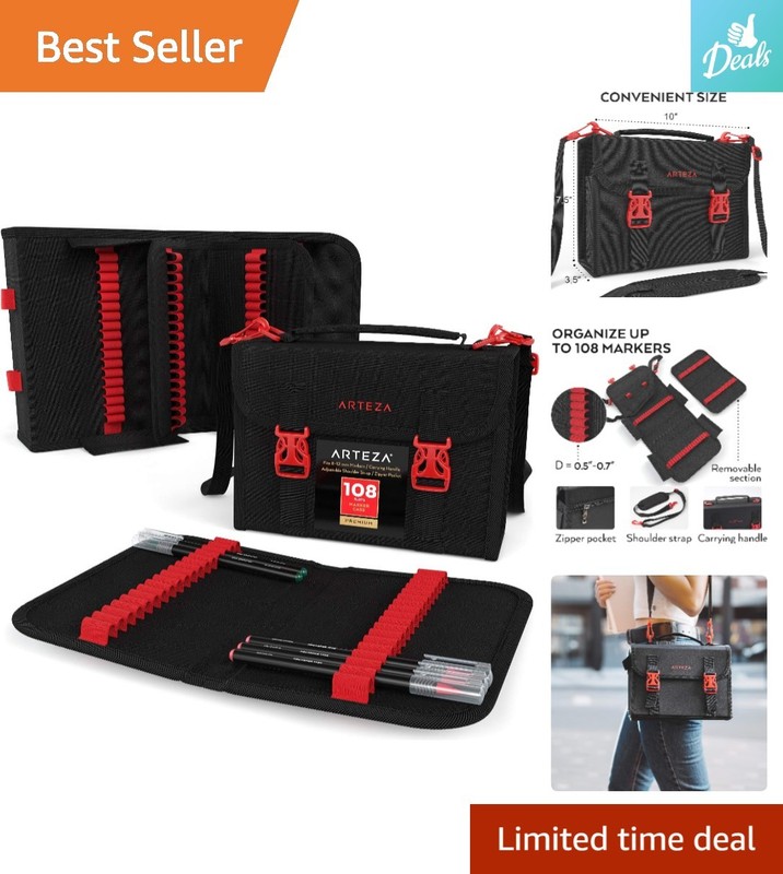 Compact Marker Organizer Case with 108 Slots – Versatile Storage for Creatives