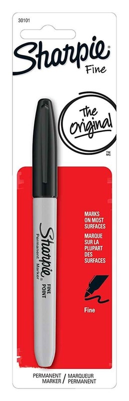 Sharpie Marker Permanent Fine Bullet Point Black Arts Crafts Office School Home