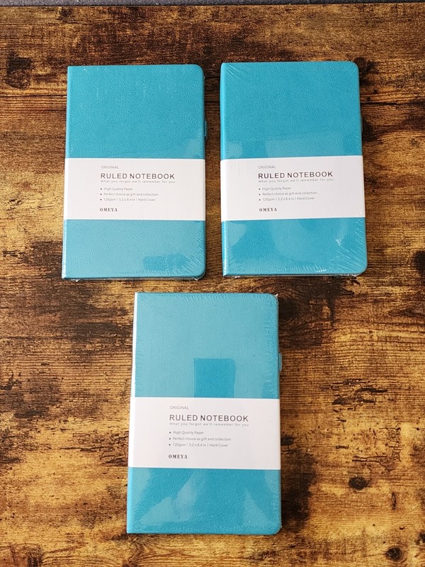 3 New Omeya Ruled Notebook/Journal (5.2×8.4 In) 120 GSM Hardcover