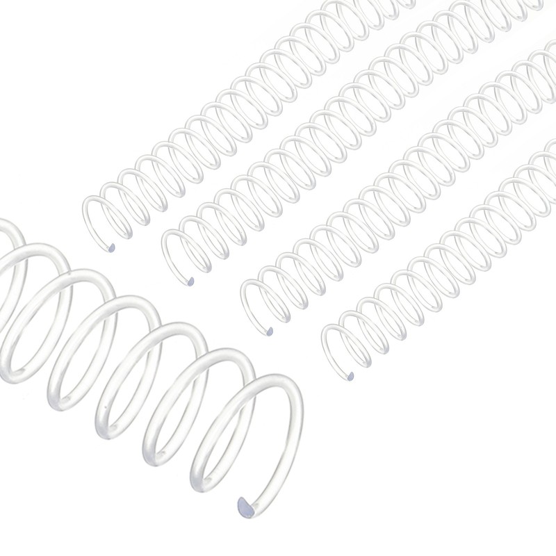 16mm(5/8″) Spiral Binding Coils, 20 Pcs Spirals 140 Sheet Capacity, Transparent