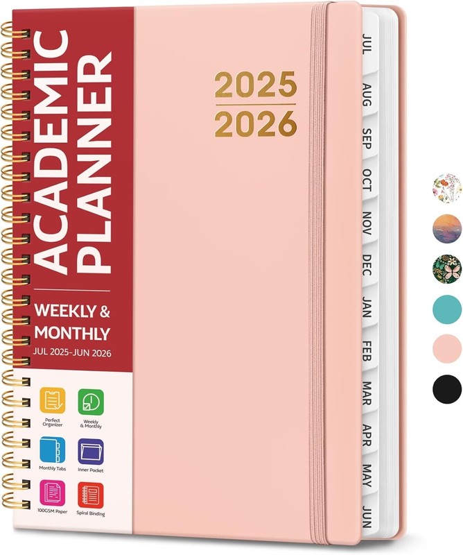 2025-2026 Academic Planner A5 | Weekly & Monthly Calendar for School or Office