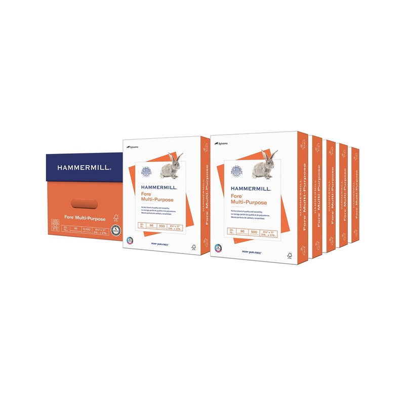 Hammermill Printer Paper, Fore Multipurpose 20 lb Copy Paper, 8.5 x 11-10 Rea…